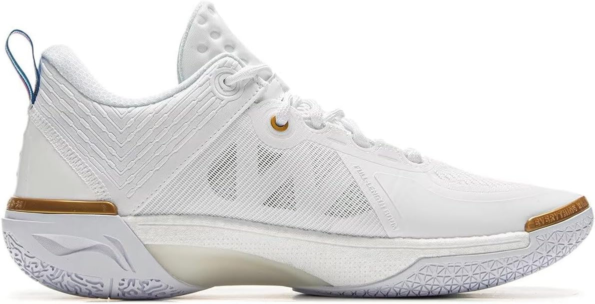 Мужские легкие баскетбольные кроссовки LI-NING WADE SHADOW 6 & 7 с высоким отскоком, ABPU029, ABPV021, ABPV011, белое золото, 24,5 см 2E, фото 4