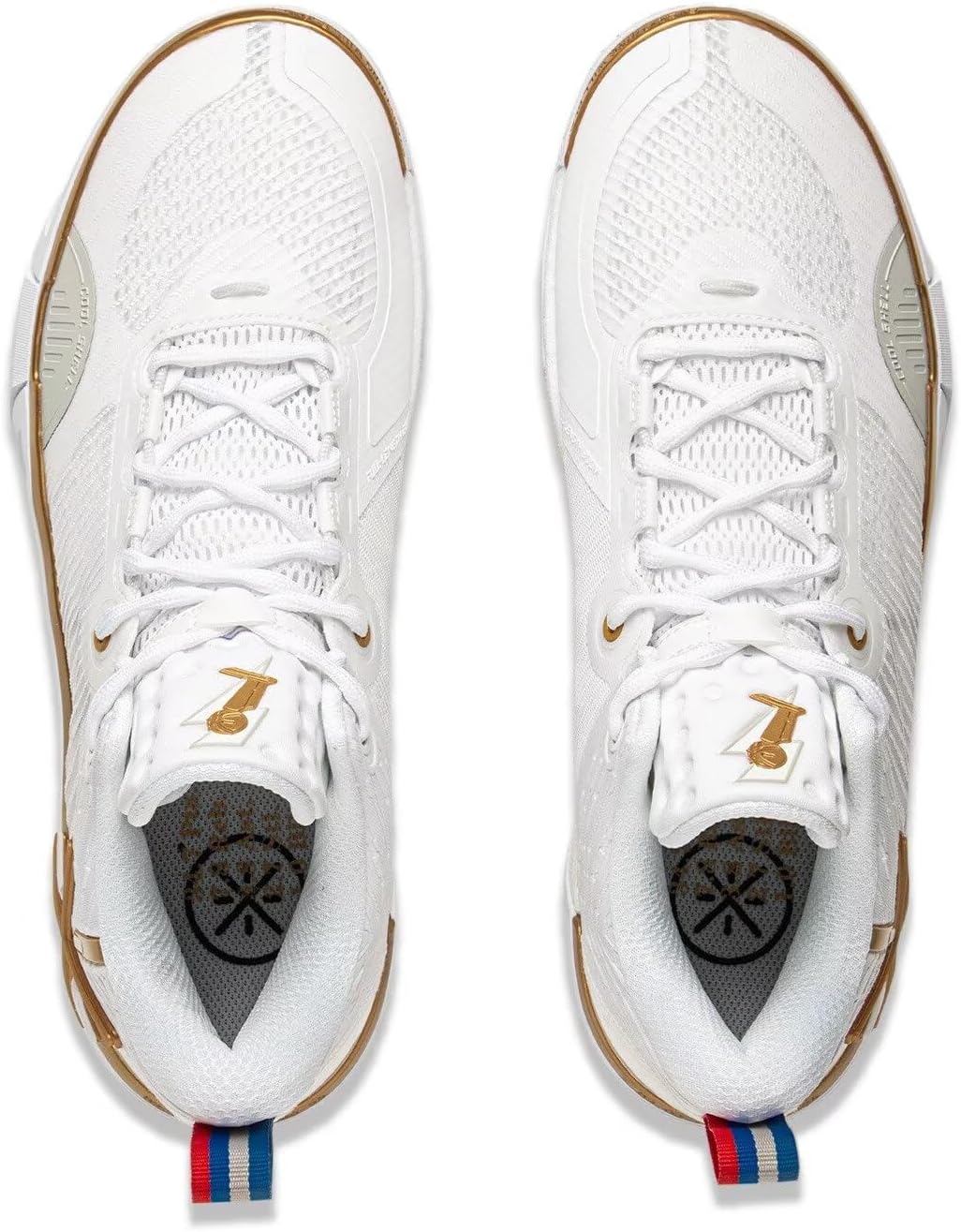 Мужские легкие баскетбольные кроссовки LI-NING WADE SHADOW 6 & 7 с высоким отскоком, ABPU029, ABPV021, ABPV011, белое золото, 24,5 см 2E, фото 5