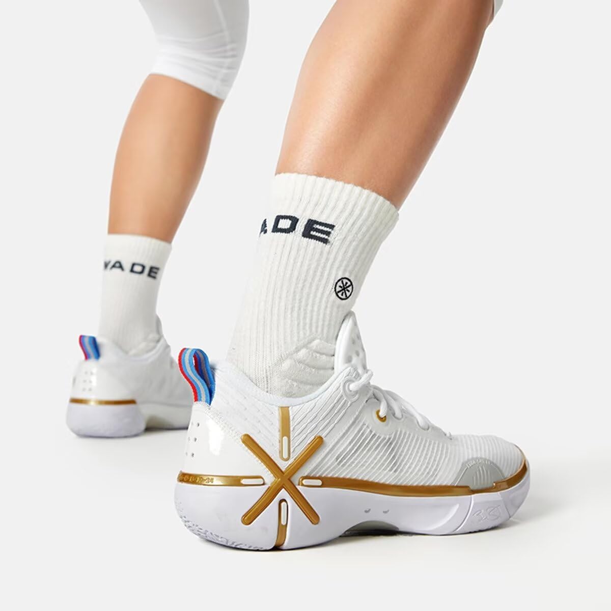 Мужские легкие баскетбольные кроссовки LI-NING WADE SHADOW 6 & 7 с высоким отскоком, ABPU029, ABPV021, ABPV011, белое золото, 24,5 см 2E, фото 7
