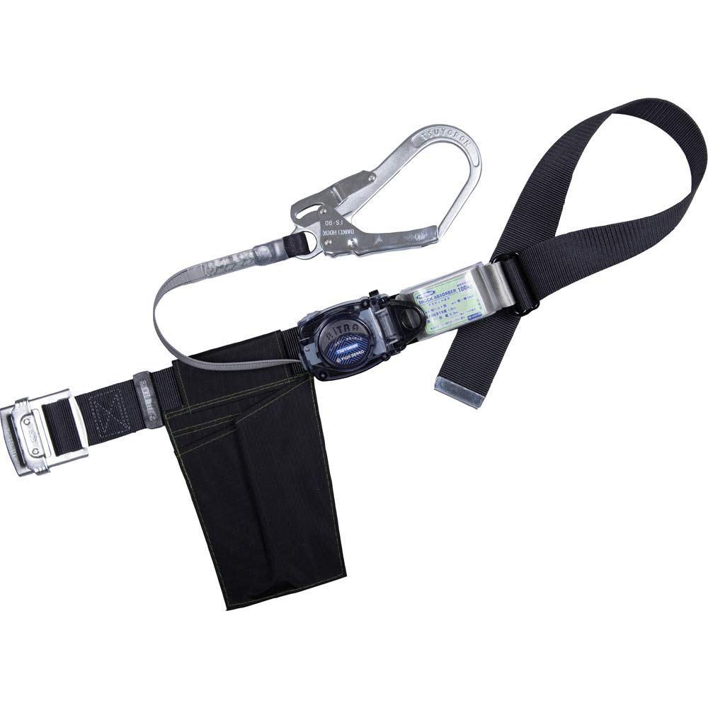 Fujii Denko New Standard Retractable Body Belt Safety Harness TB-R Black M Steel Buckle / Steel Hook (Forged)