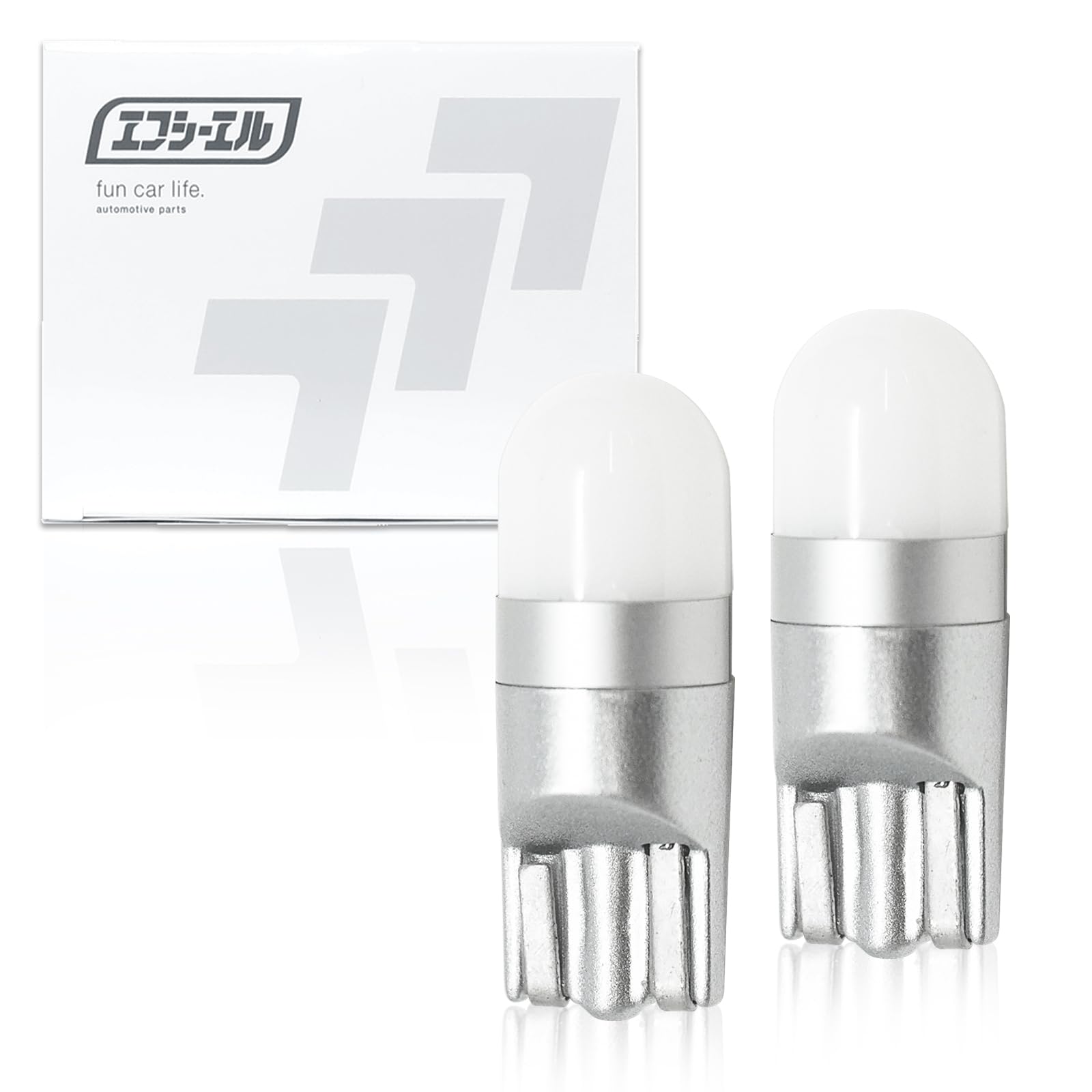fcl.(エフシーエル) LED T10 テールランプ ハイマウントストップランプ 赤 レッド 車検対応 無極性 ステルス 拡散 12V 車用 2個入り