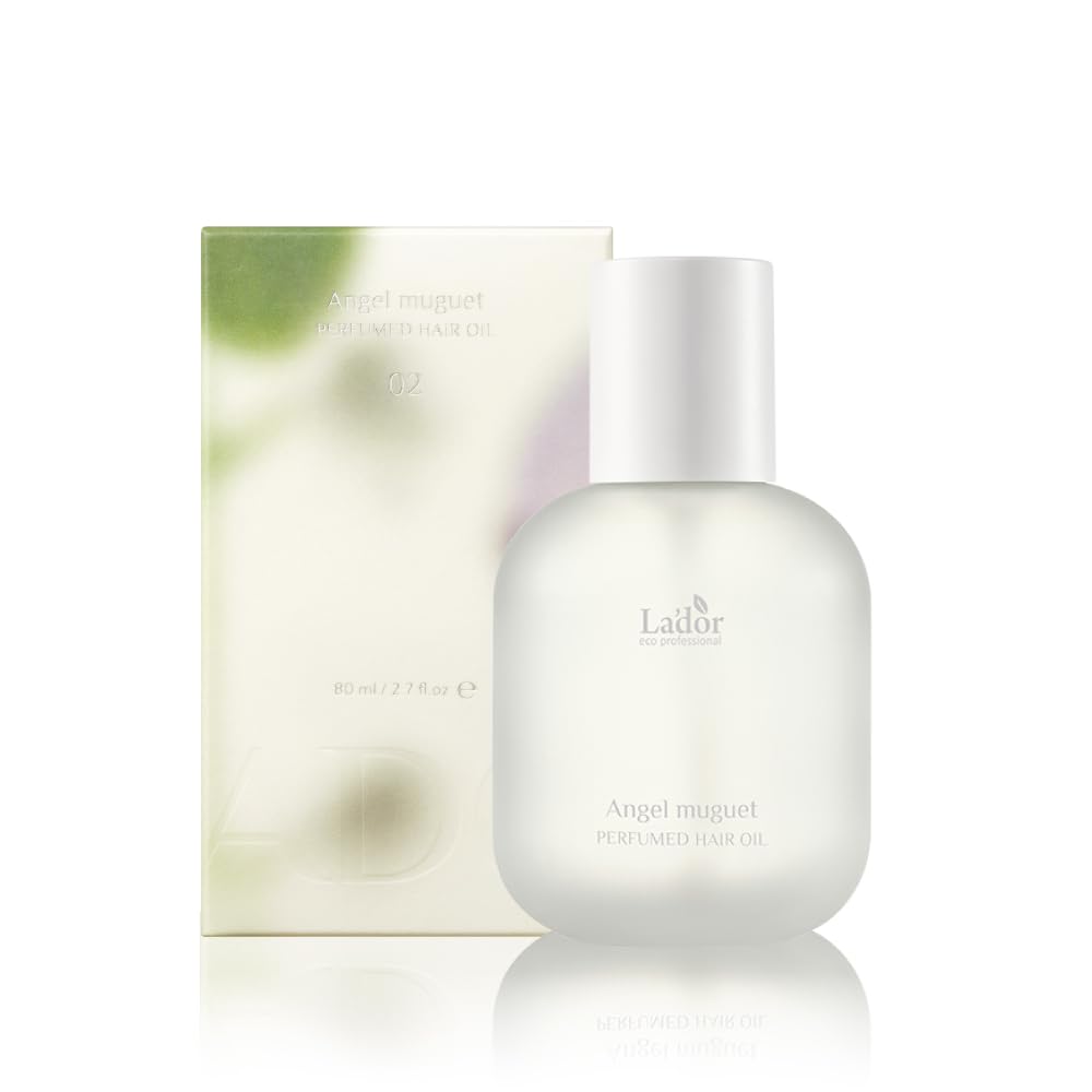 LADOR Perfume Hair Oil, Korean Cosmetics, Leave-In Treatment, Hair Care, Damage Care, Hair Essence, Glossy Hair, Perfume (2.7 fl oz (80 ml), Angel Mugue) angel muguet 80 mL