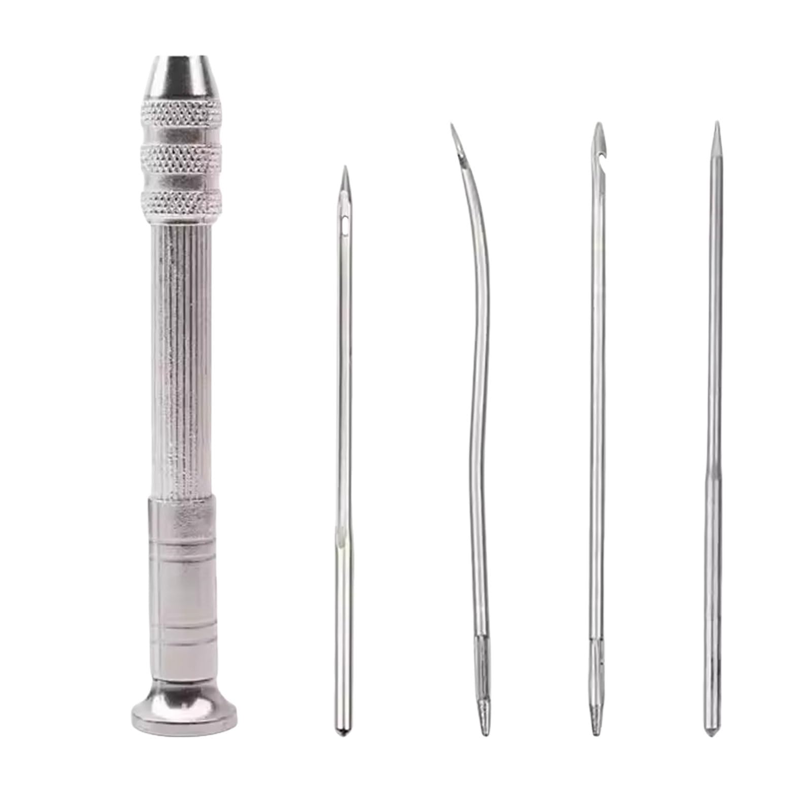 Leather Craft Needles, Leather Tool Set, 4 Needles, Thousand Pieces, Switchable Type, Replacement Needles, Hand Sewing, Leather Sewing Tools, Shoe Repair, Round Hole Needles, Straight Needles, Curved Needles, One Hand Sewing Machine, Sewing Tool, Sewing Needles, Convenient, Multifunctional, For Home Sewing, DIY, Handmade, Beginners