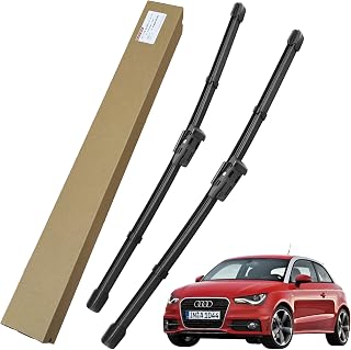 【星河屋貿易】 純正形状 フロント ワイパー ブレード 右ハンドル用 左右１セット for アウディ Audi A1 / S1 スポーツバック含む (8X) 車種専用品 高級テフロンコートラバーで撥水施工車でもビビりにくい 工具不要 カンタン交換 vwwpb-6r-f01