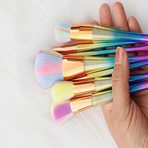 Набор кистей для макияжа Lollipop из 7 предметов, набор симпатичных кистей для макияжа, Портативные косметические инструменты для девочек, женская косметическая кисть для консилера (7 шт. в упаковке), фото 3