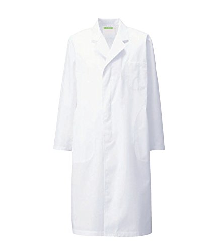 KAZEN 110-30 Men's Examination Clothes, White Coat, S Type, Long Sleeve, S-6L 6L 30: White