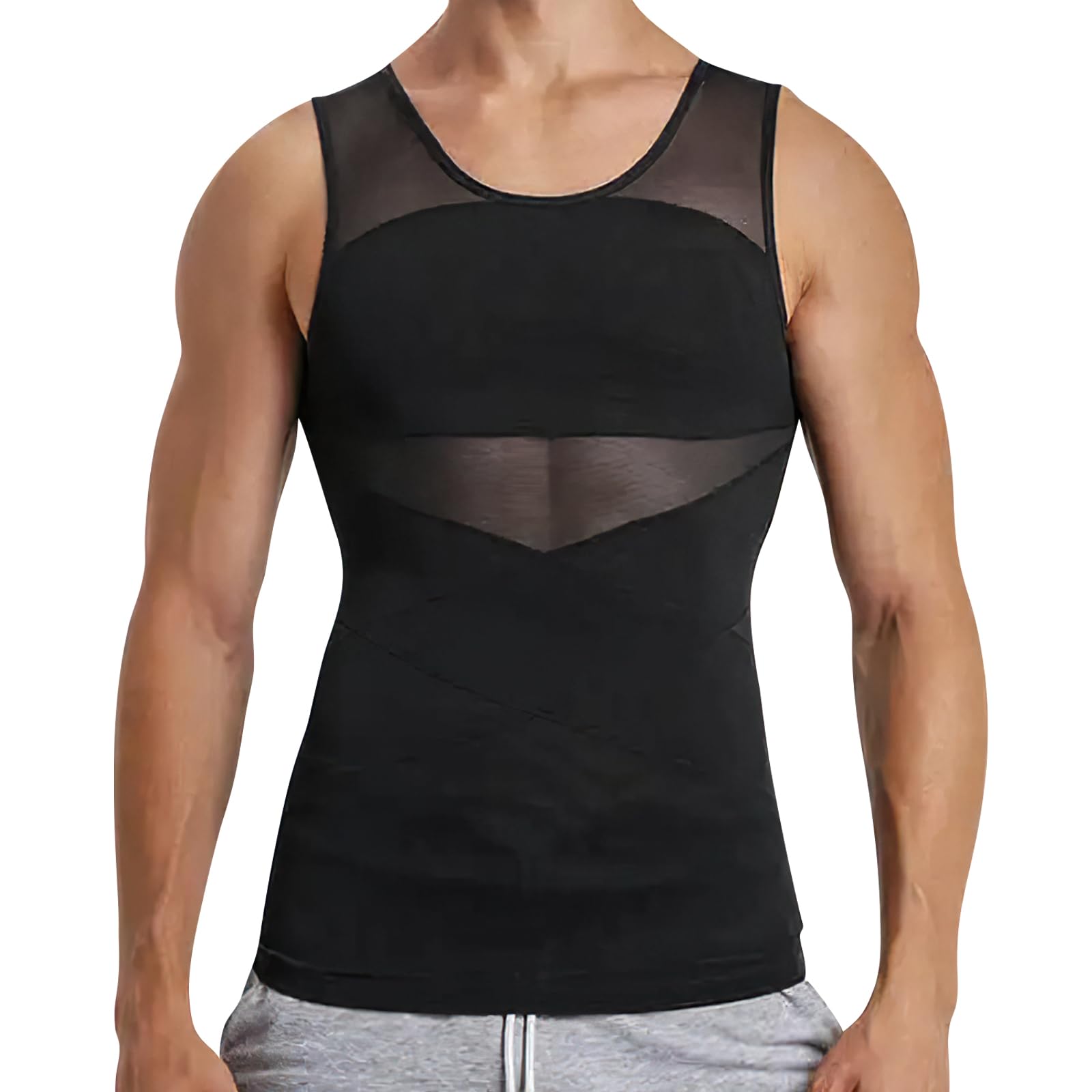 Eaxgo Men's Compression Shirt Large Black