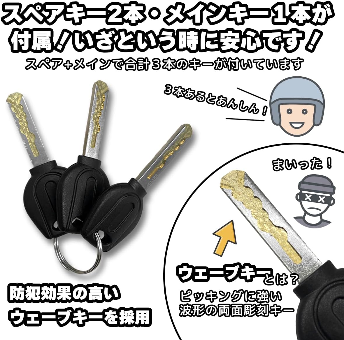 Текстильные материалы Osaka INFIMO GUARDIAN LOCK Hard Wire Большая 3-слойная конструкция для защиты Вашего любимого автомобиля Черный 1800 мм IMA95304 1800 мм Черный, фото 5