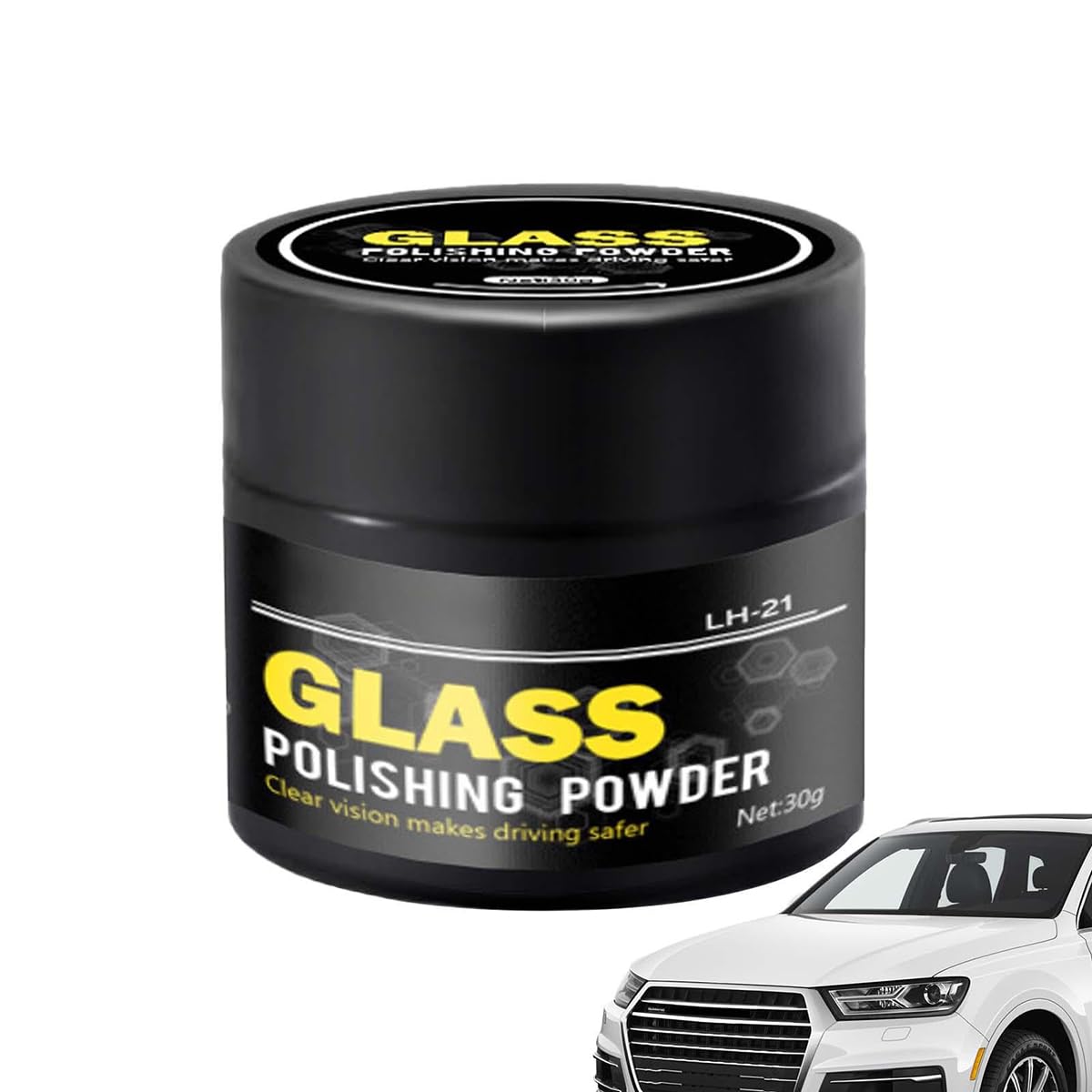 Glass Polish, Window Glass Cleaner - Glass Polishing Glass Scratch Remover, Window Cleaner, Detergent, Windshield Polish, Home Glass Car Wash Purifier, Shower Door (Glass Polishing Powder)