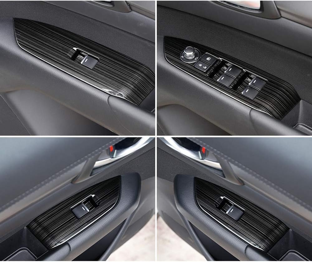 ZUNEIGUNG Mazda CX-5 2-го поколения, Новая модель Подходит для Mazda CX5 Design Детали интерьера Аксессуары из нержавеющей стали 4 шт. [Черный титан] Черный титан:, фото 2