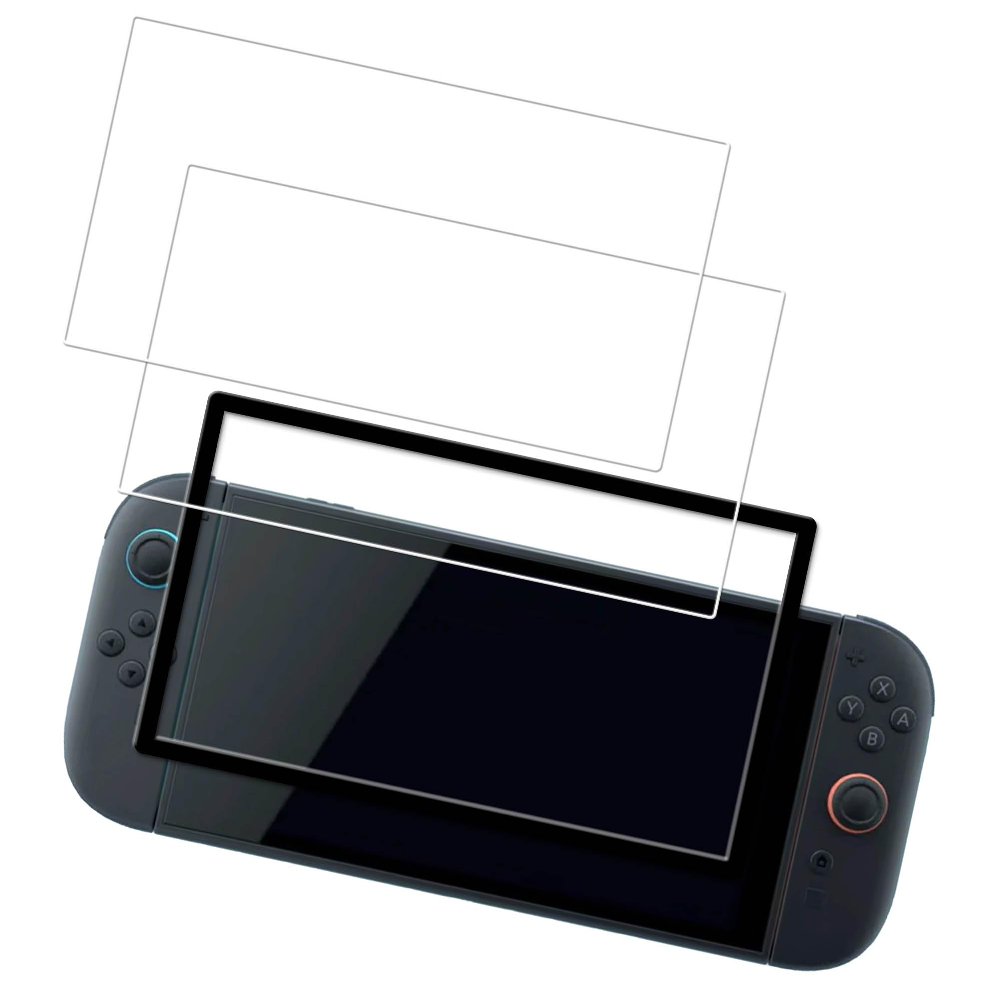Glass Film for Switch 2, Made in Japan, Tempered Glass, LCD Screen Protector Film [Set of 2 + Guide Frame] 2-D-Switch 2
