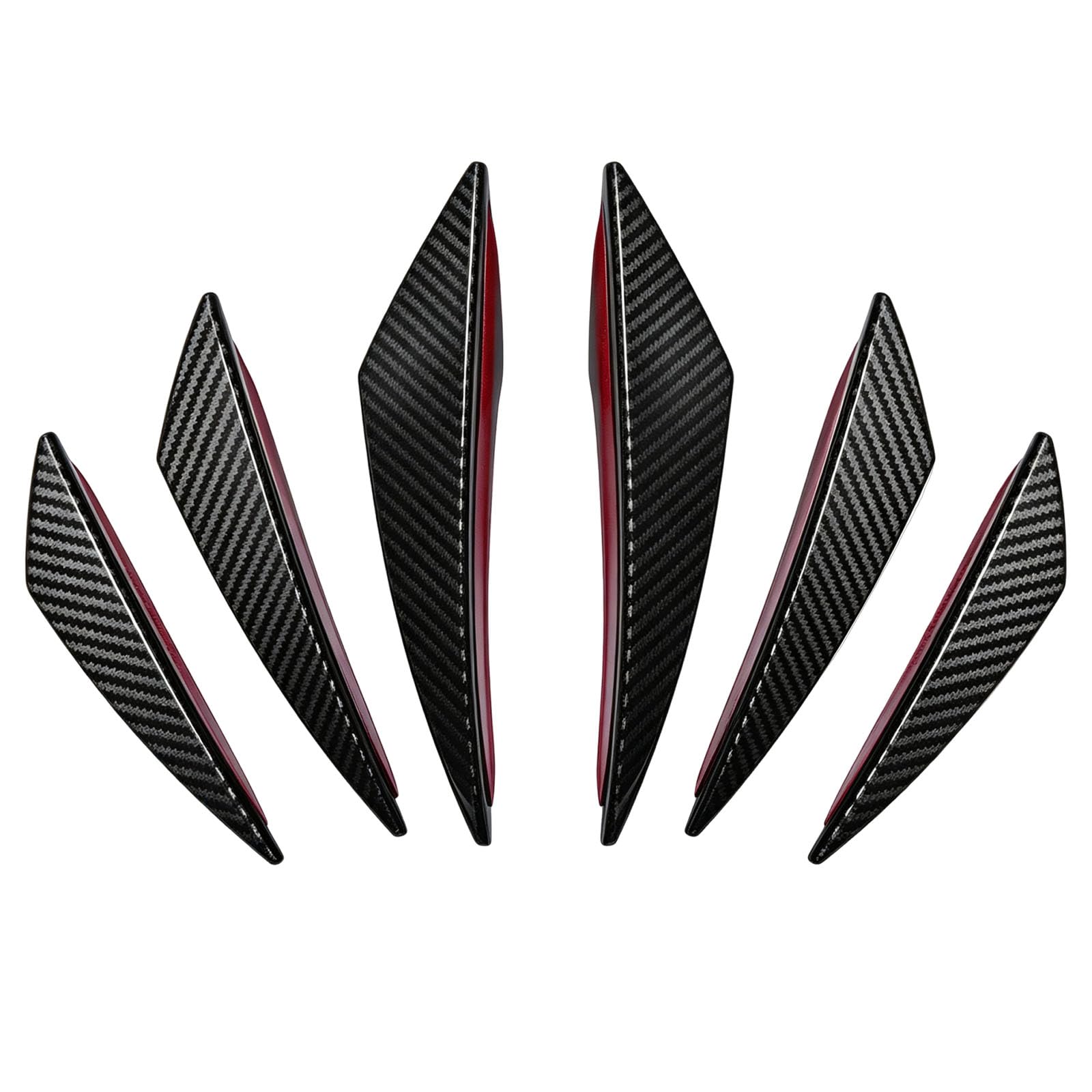 Aerofin Car Bumper Guard, Shock Absorption, Scratch Prevention, Easy Installation, Double Sided Tape Included, Universal, Compatible with Automobiles and Bikes (Set of 6)