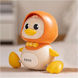 おもちゃ アヒル親 ママ1羽 動く 知育玩具 男の子 女の子 音楽 ライト付き 寝かしつけ 誕生日 クリスマス プレゼント 1点セット(白)