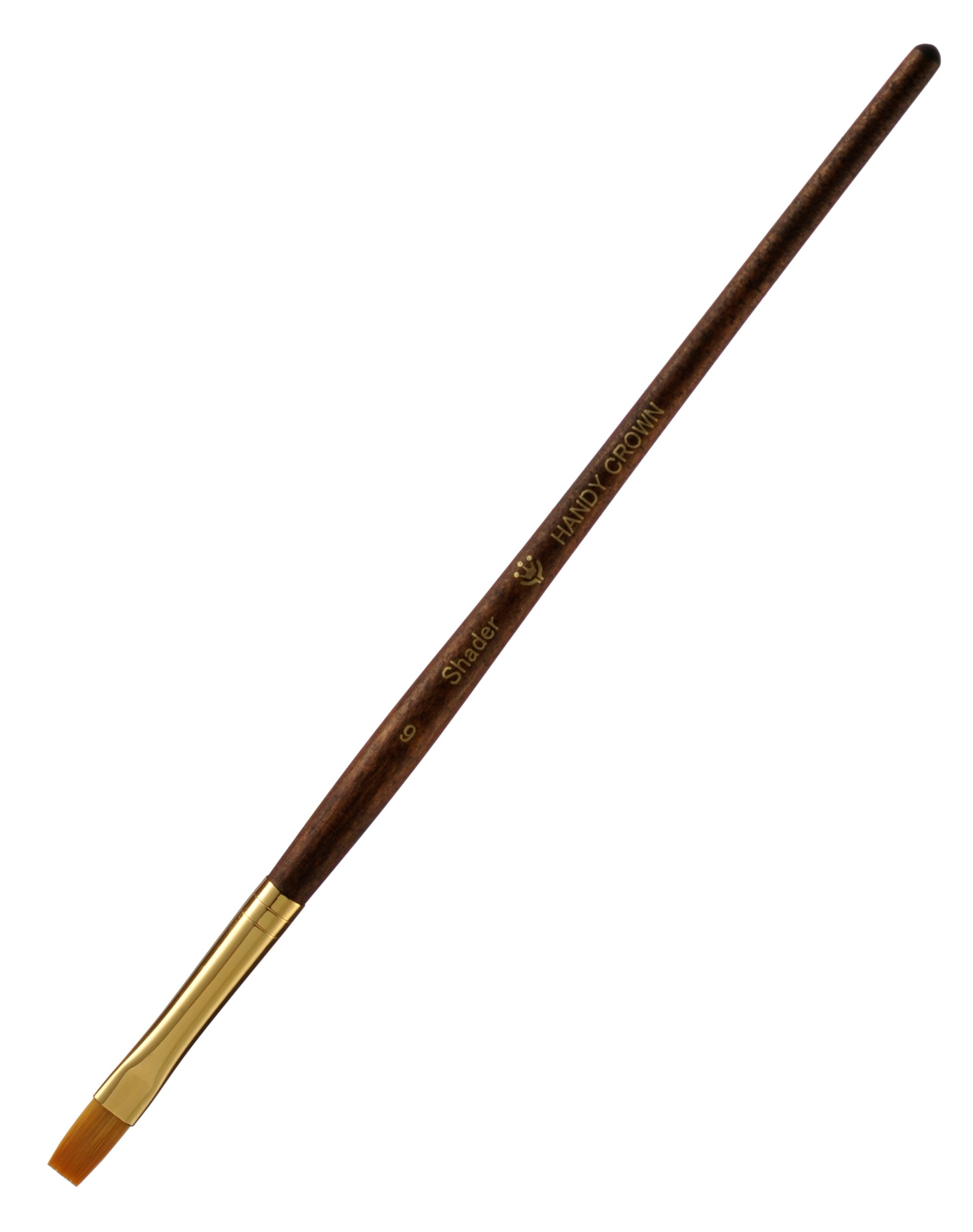 Handy Crown SHADER Flat Brush No. 6 Synthetic Fiber Brush Paint Painting Watercolor Hobby Varnish Touch Up Lacquer Urethane Solvent Metal Plate Repair Flat Brush 6号 1