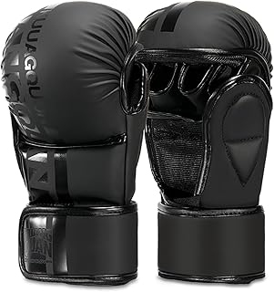 オープンフィンガー グローブ MMA ボクシンググローブ 総合格闘技トレーリング ムエタイ 空手 テコンドー練習用手袋
