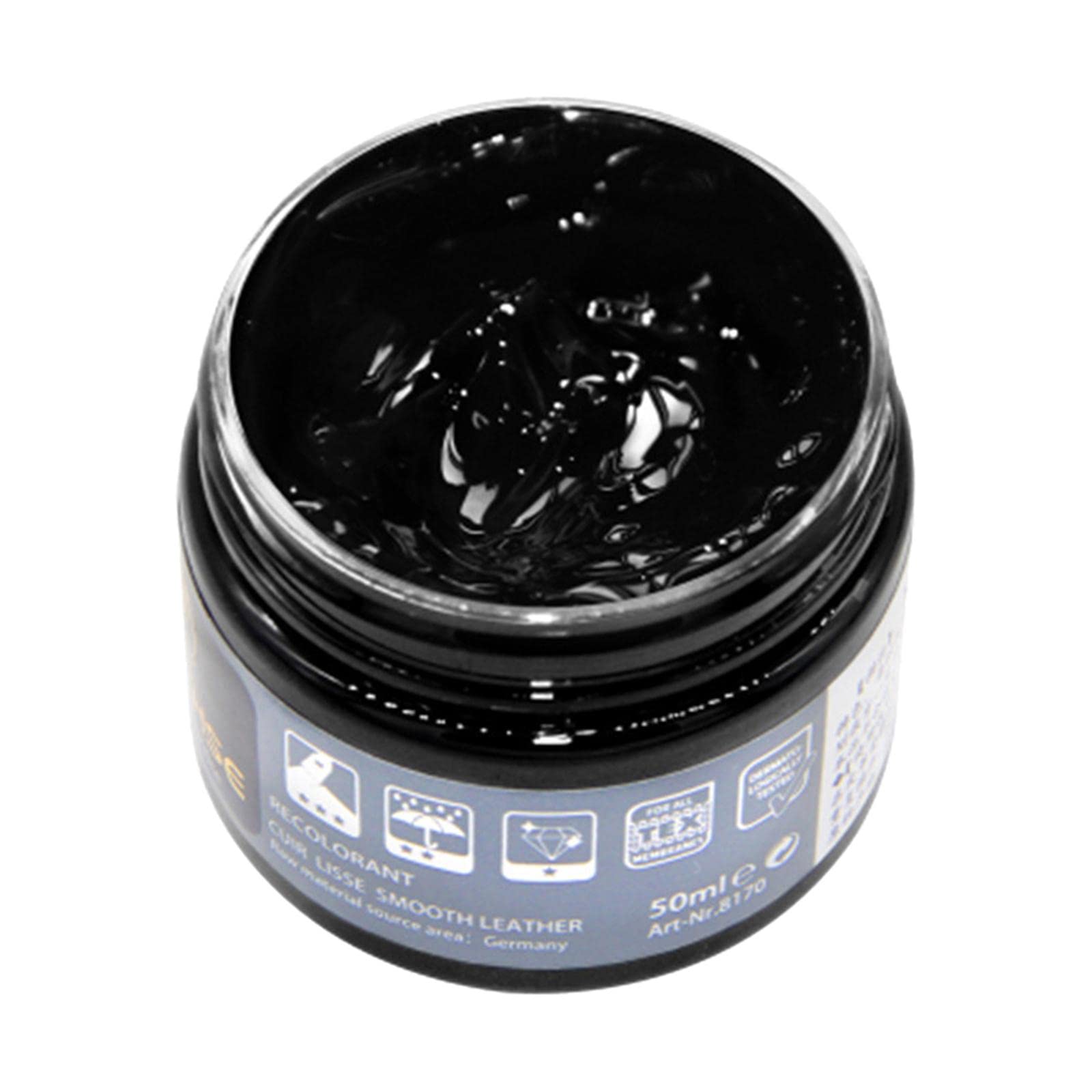 TISHITA 50ml Leather Dye Fluid Color Repair Shoe Bag Jacket Sofa Faded Leather Tinting Refill Paint for Leather Products Synthetic Leather Renovating Liquid Edge Paint Repair Paint for Sofa Seat Black