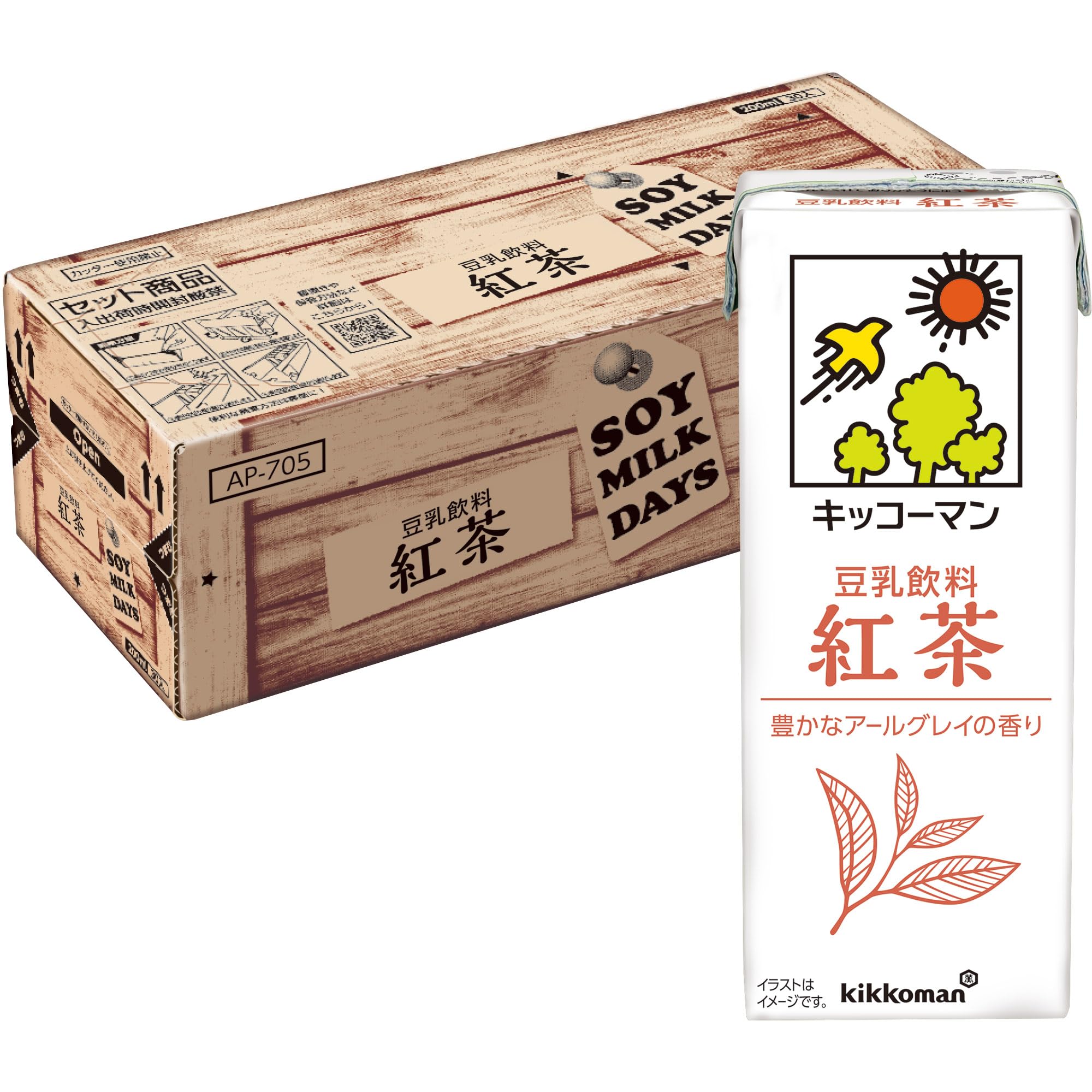 【Amazon.co.jp限定】 キッコーマン 豆乳飲料 紅茶 SOYMILK DAYS 200ml ×30本 200ミリリットル(x 30)