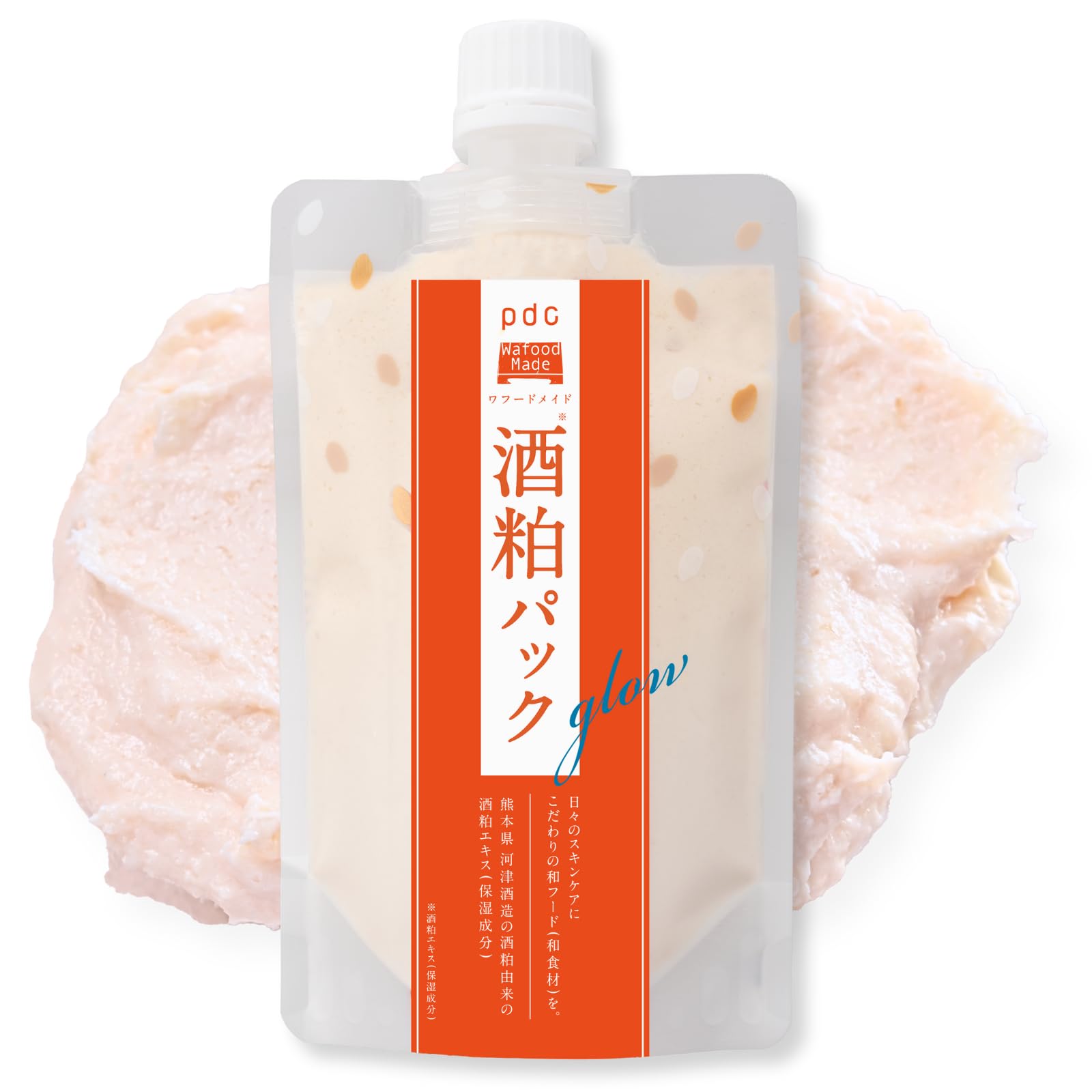 Wafood Made Wafood Made Sake Lees Pack Glow 170g Wash-off Pack Dullness Old Keratin Transparency Face Pack Galactomyces Arbutin Ceramide Sake Lees Extract Skin Care 01. A slightly fruity Japanese sake scent