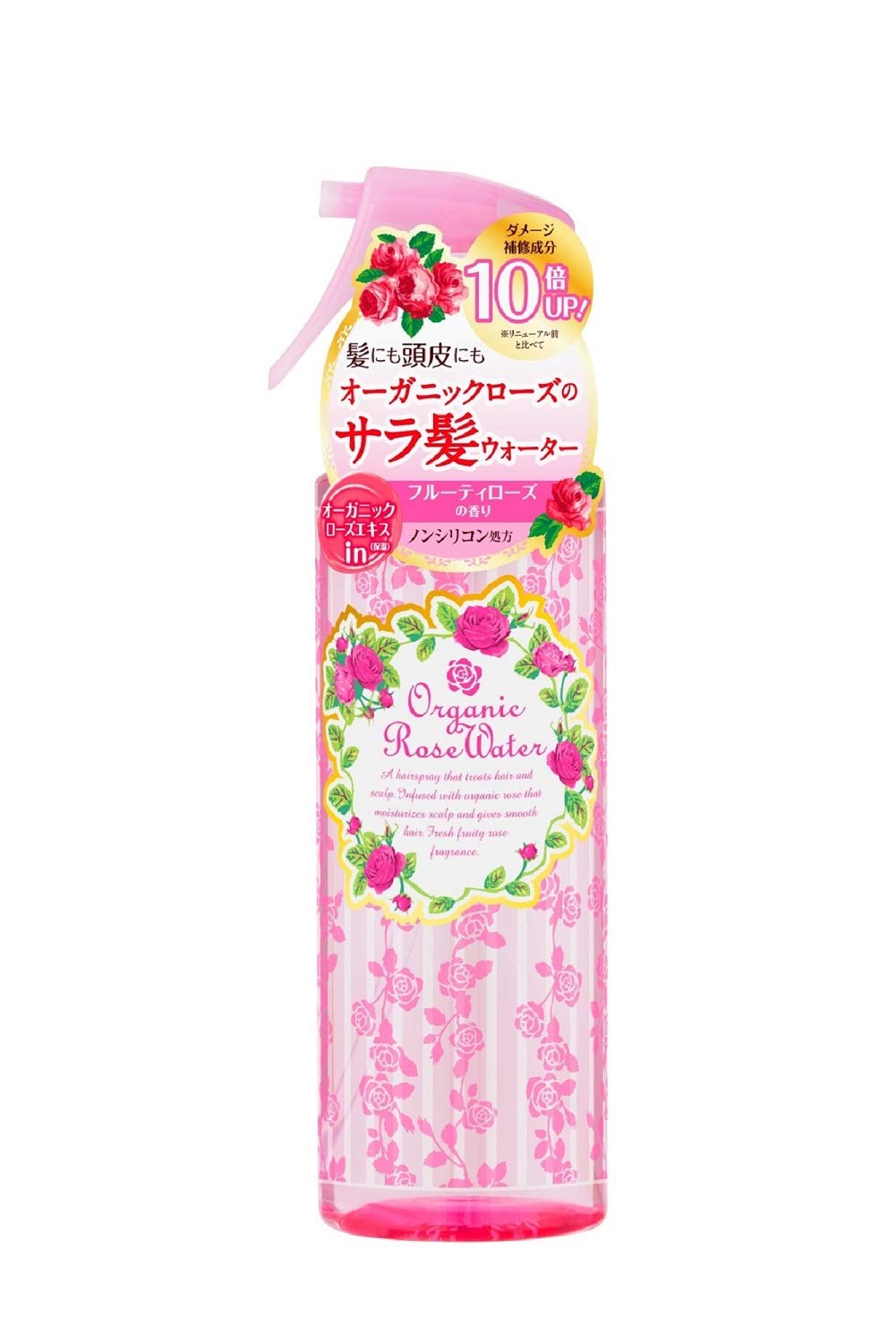 Organic Hair Care, Organic Rose Hair Water, 8.5 fl oz (250 ml) (Non-Rinsing Treatment), Restore Sleeping Hair Mist/Non-Silicone, Hair Care Rose Hairwater