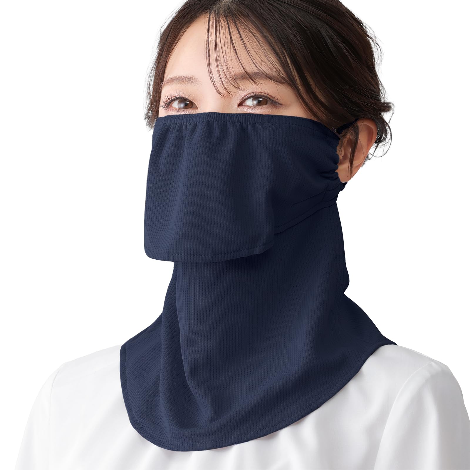 [YAKeNU UV CUT MASK] Sun Protection Face Cover Yakenu Standard (Magic Type) navy