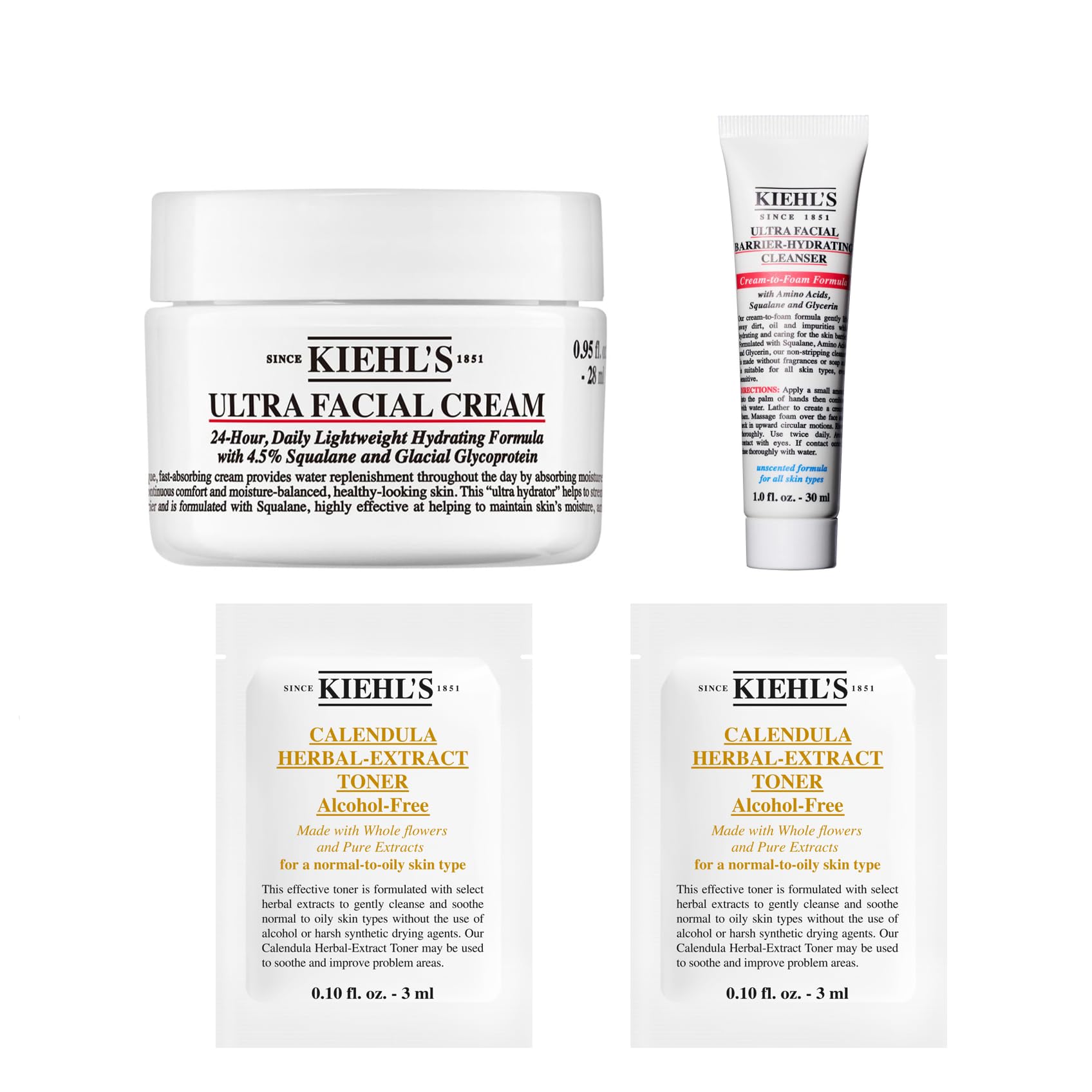 【Amazon.co.jp限定】Kiehl's(キールズ) クリーム UFC トライアルセット 28mL、30mL、3mL×2 保湿 うるおい