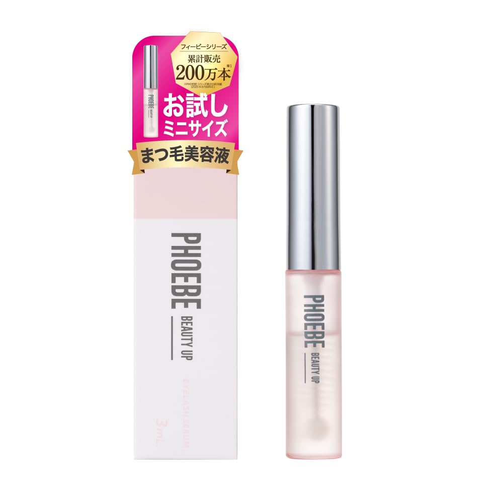 Phoebe Beauty Up Eyelash Serum N2, 0.1 fl oz (3 ml) Eyelash Serum, Innovative Repair & Moisturizing, Human Stem Cell Culture Solution, 6 Ceramide Formulation, Eyelash Care, Eyelashes 1) 3ml