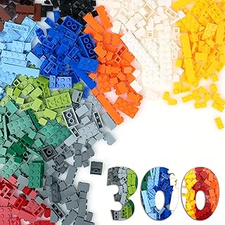 300ピース クラシックブロックセット 互換 主要ブランド 基本ビルディング積み木パーツ ランダムな色と形