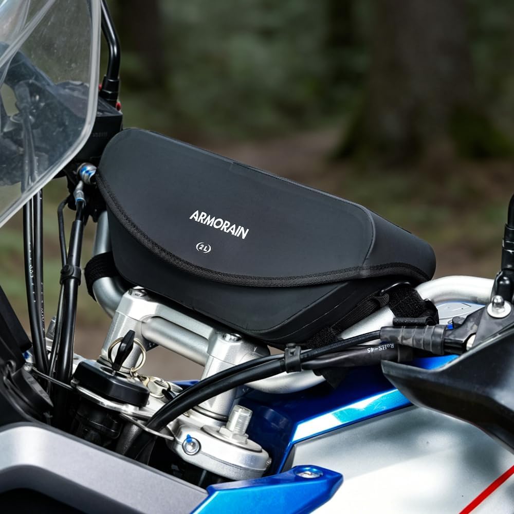ARMOURIAN Motorcycle Handlebar Trail Pack Передняя СУМКА для хранения, универсальная для любого велосипеда С плечевым ремнем, идеально подходящая для приключений, фото 2