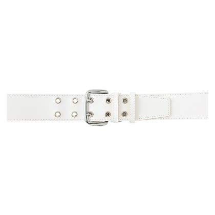Aitos White Vinyl Webbing Belt, 2 Holes (2.0 inches (5 cm) Width) 67019-001-130 130 001 White