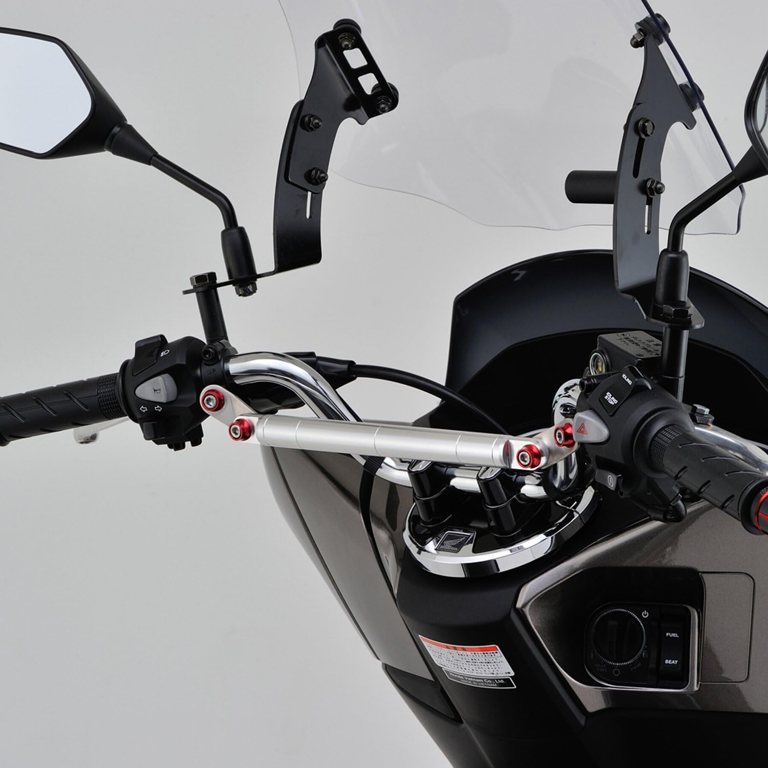 Универсальная планка Daytona PCX из прозрачного / красного алюминия для Glom FORZA Majestic S 91696, фото 3