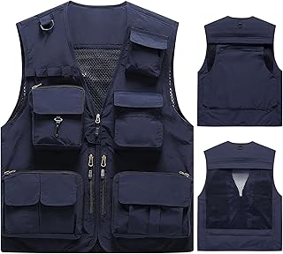 [ｉｎｏｔｅｎｋａ] M～7XL メンズベスト 作業ベスト フィッシングベスト 春夏 アウトドア ナイロン ワーク 15ポケット 多機能 お釣 カメラマン 登山 撮影用 大きいサイズ 通気性 速乾性 メッシュ 秋
