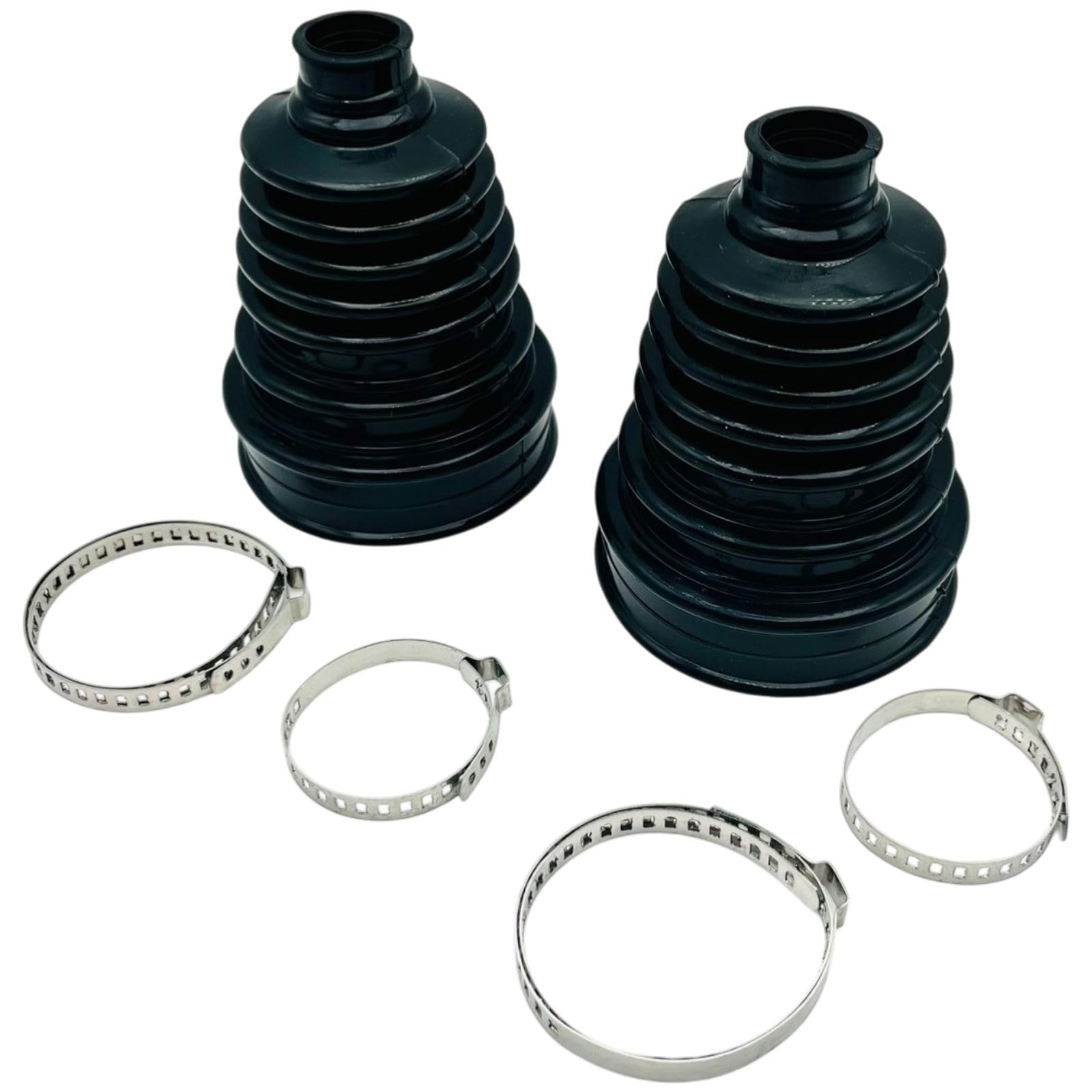 Drive Shaft Boots, CV Boots, Continuous Joint Boots, Universal, Silicone, Mounting Band, Set of 2 Black Set of 2