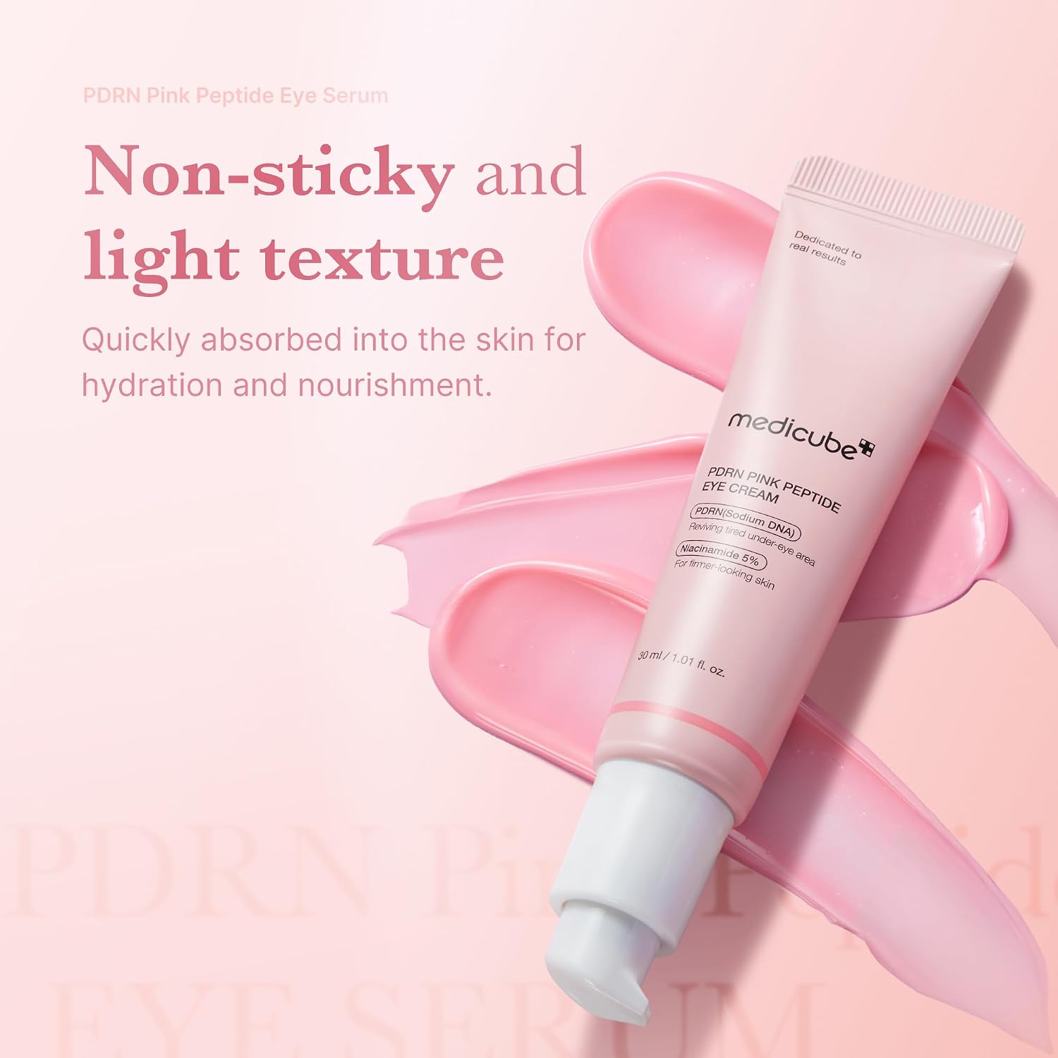 Medicube PDRN Розовый пептидный крем для век Age skin Make-up essence Увлажняющий сухой Увлажняющий крем Kimetsuya, фото 5