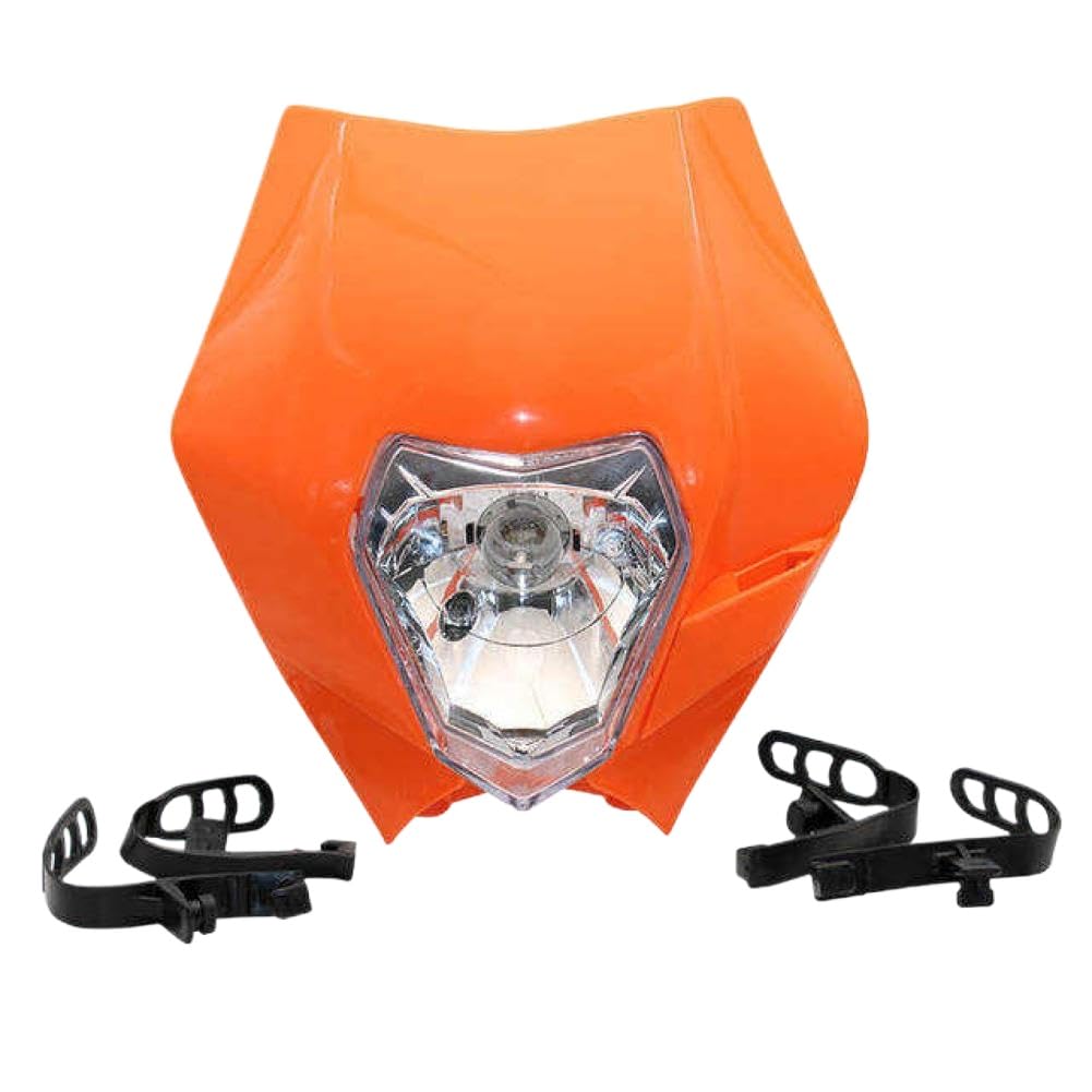 ヘッドライトプレート EXC 300 EXC 250 XCW 350 SX XC 2014 2015 2016 と互換性あり(Orange) オレンジ
