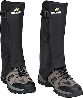 Hikeen ハイキング用レッグゲイター、男性用および女性用スネークゲイター、狩猟、雪かき、スノーシューイング用1000Dナイロン防水ゲイター