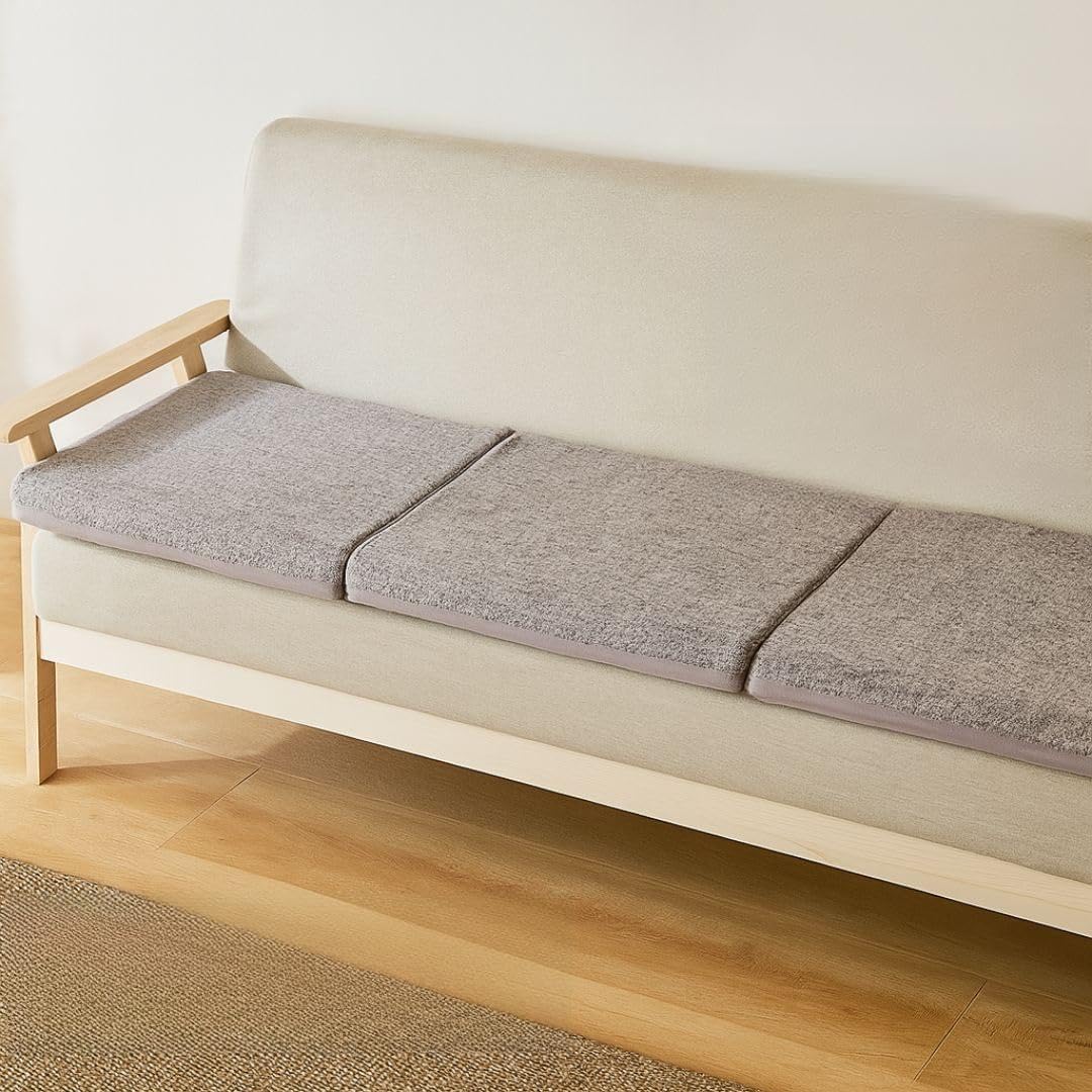 Kurashi Decora Foam Sofa Compatible Long Seat Cushion Mat with High Resilience Urethane 2.8 inches (7 cm) Thick (Basic Brown, 19.7 x 59.1 inches (50 x 1 basic brown 50×150cm
