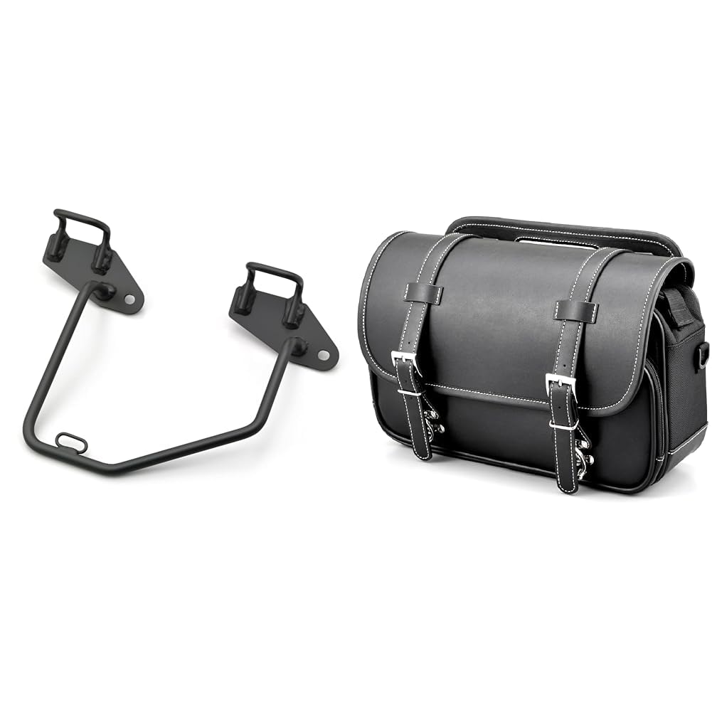 【Exclusive Set for Rebel 250/500 (17-23)】Daytona Motorcycle Side Bag Support Right Side Only 16896 & Henly Begins Daytona Motorcycle Side Bag 9L, Muffler Side Compatible, Saddle Bag DHS-1 Plain 96906 Right side only Side bag set: 2.8 gal (9 L) (scarf compatible)