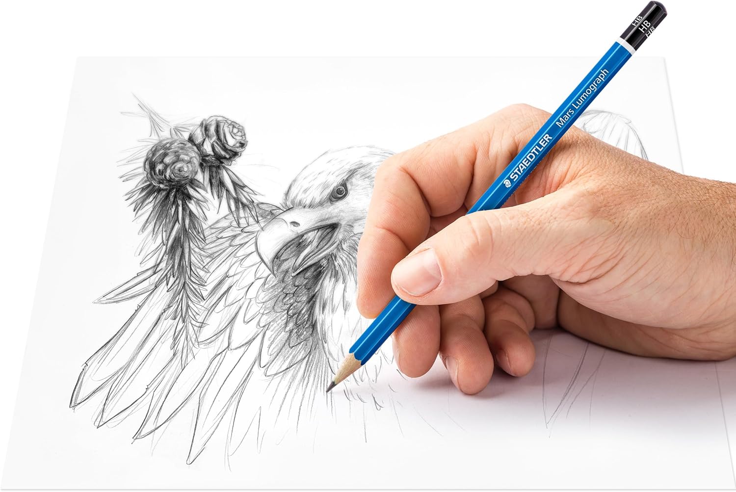 Карандаш Staedtler, 8B, 7B, 6B, 4B, 2B, HB, Mars, Люмограф, Для письма, рисования, Набор твердости 6, 100 G6, Набор твердости 6, фото 3