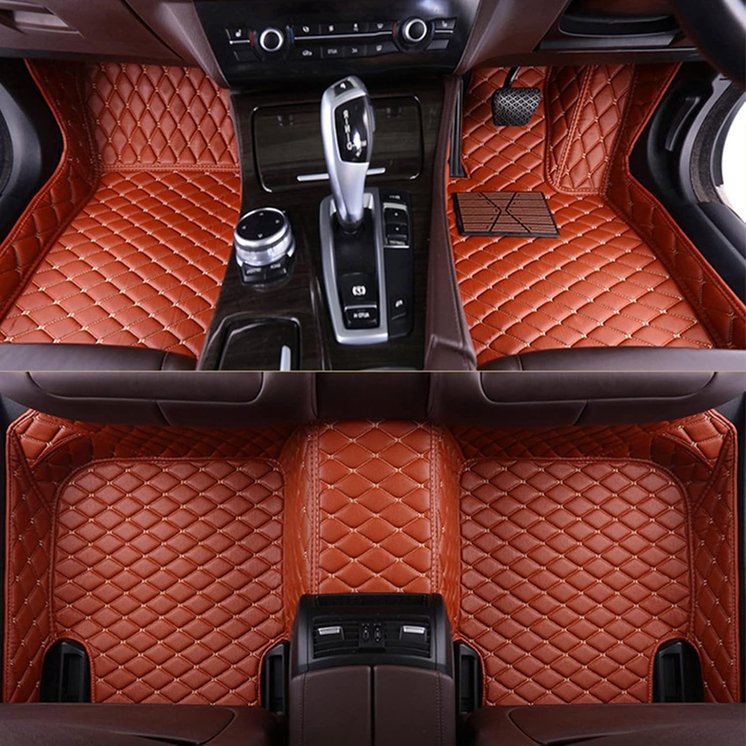 フロアマット に適用 スズキ エスクードSuzuki Escudo 2014-2017 車3Dフロアマット PUレザー 傷防止 防水 滑り止め 耐汚れ カスタム車専用設計 XPE素材 取付簡単 抗菌効果 ラゲッジマット/フロアマット フルサラウンド 右ハンドル用 カー用品 保護パーツ 品質保証(オレンジ)