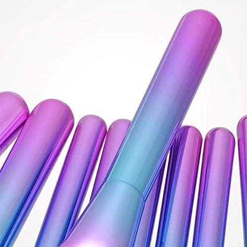 9шт набор кистей для макияжа Fantasy Makeup Brush Set Основа для макияжа лица пудра Контурные тени для век Веер для бровей Косметический консилер Кисть для растушевки губ (красочная алюминиевая ручка), фото 2