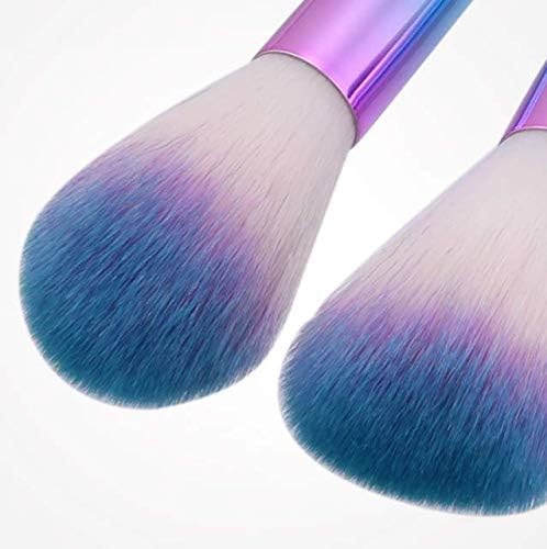9шт набор кистей для макияжа Fantasy Makeup Brush Set Основа для макияжа лица пудра Контурные тени для век Веер для бровей Косметический консилер Кисть для растушевки губ (красочная алюминиевая ручка), фото 4