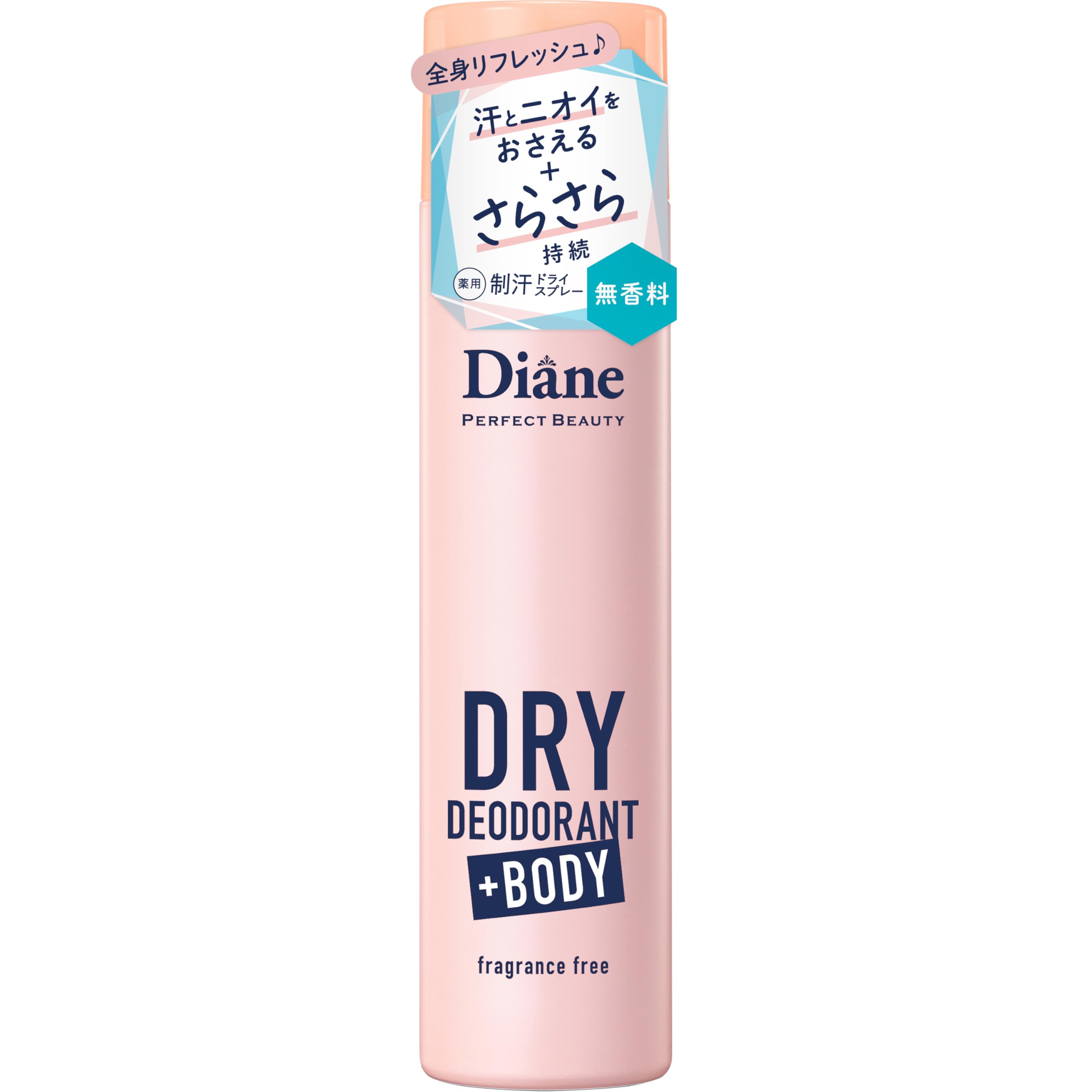 Diane Medicated Deodorant Spray, Unscented, 3.4 oz (95 g) + Body Plus Body, Antiperspirant Spray, Quasi Drug