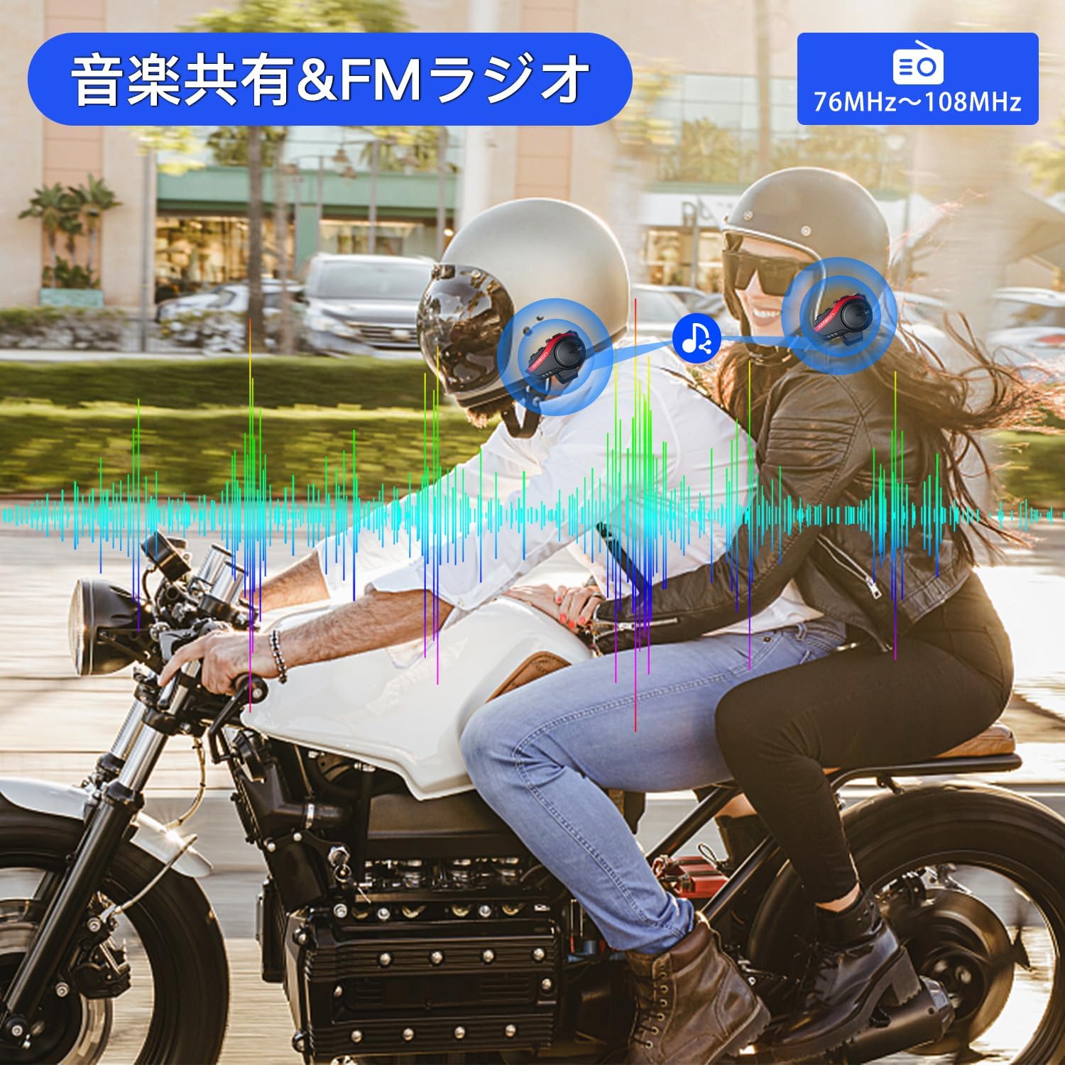 Amison Bike Income До 10 человек одновременно Максимальное расстояние вызова 2000 м Радио Bluetooth 5.0 28-часовой непрерывный вызов с функцией встряхивания велосипеда Водонепроницаемый шлем IP67 для обмена музыкой и прослушивания аудио Ri FM-радио Домофон автоматическое сопряжение Оборудование для связи Техническое сертифицированное Руководство по японскому аудиогиду (1 шт., золото) | Bike Income Тип батареи большой емкости 1000 мАч Модель C Совместное использование музыки, прослушивание аудио..., фото 6