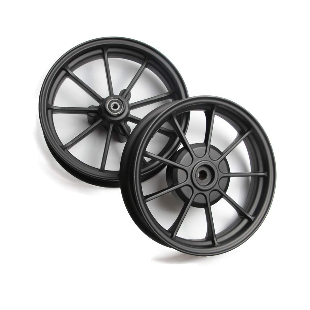 Suitable for 10" wheel rim 2 front and rear disc wheel DIO50 AF17 AF18 AF27 AF28 DIO ZX 50 AF34 AF35 AF24 AF52 AF54 AF56 (Black)