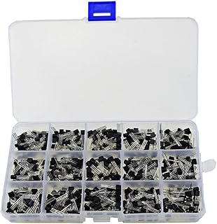 600PCS 15値40-160V 50-600mA NPN PNPパワートランジスタアソシエーションキット2N2222-S9018トライオード+プラスチックボックス