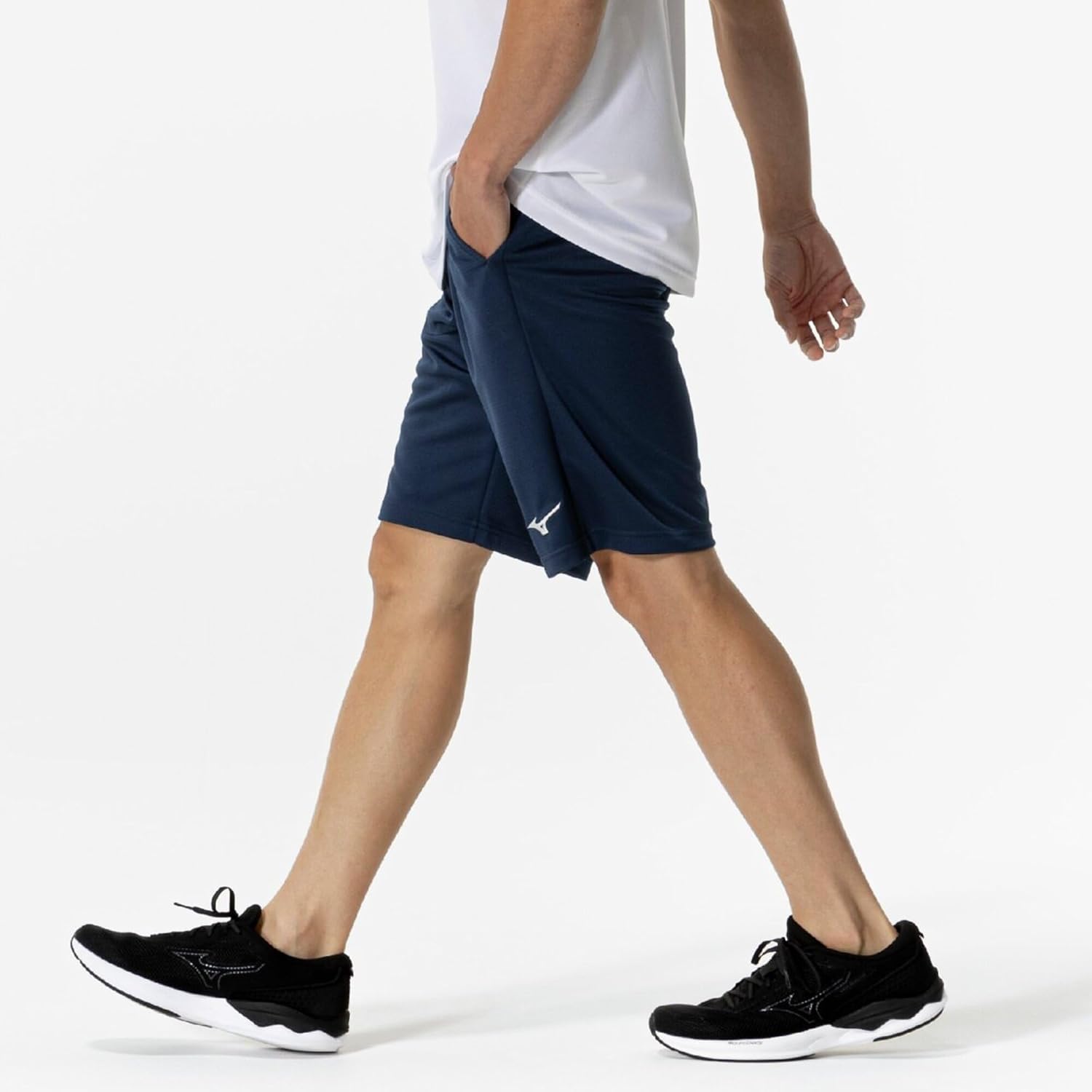Тренировочная одежда Mizuno 32MDC190, Полуприлегающие трикотажные брюки Navi Dry, шорты, Впитывающие пот, быстросохнущие, УФ-защита UPF15, Актуальная модель (32MDC190), фото 5