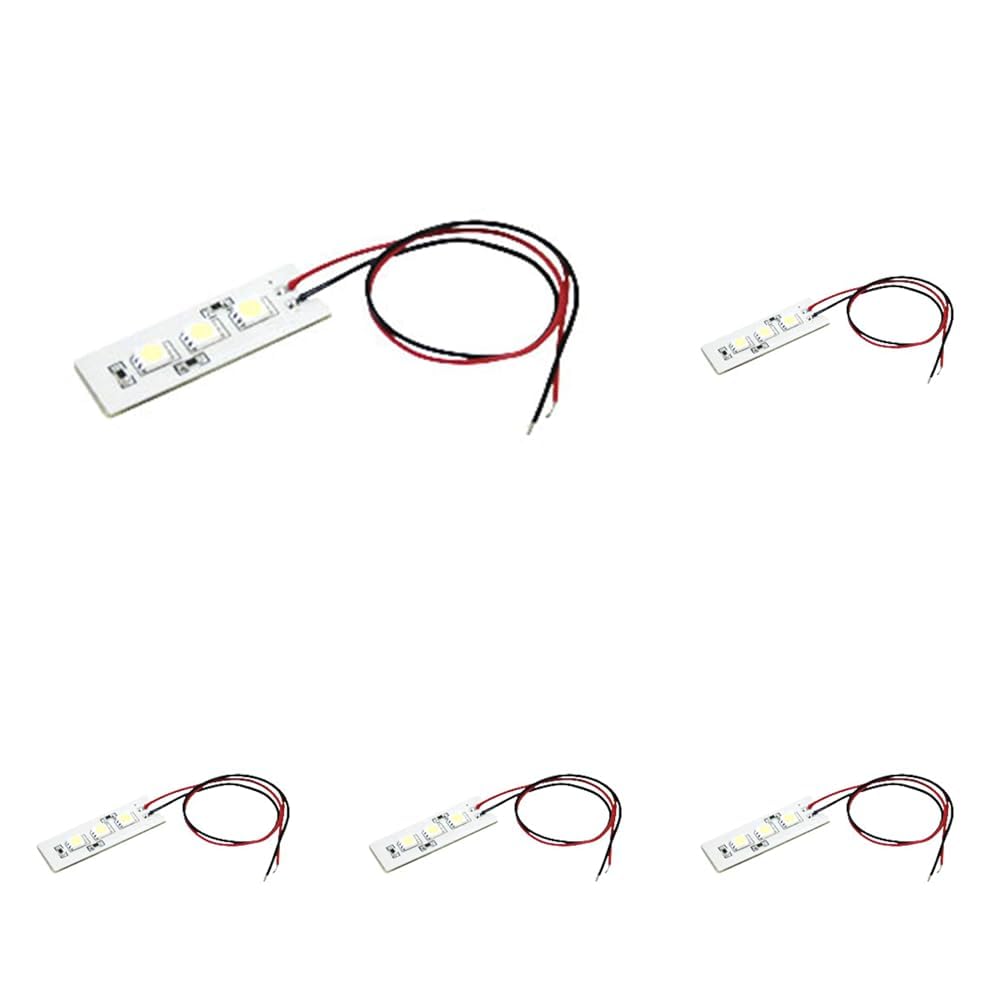 Amon 1827 3-Channel Flat LED, Wide Angle Illumination, High Brightness, 8,000 Kelvin, 3 Lights, White Flat LED/white/3 rows 1個 (x 5)
