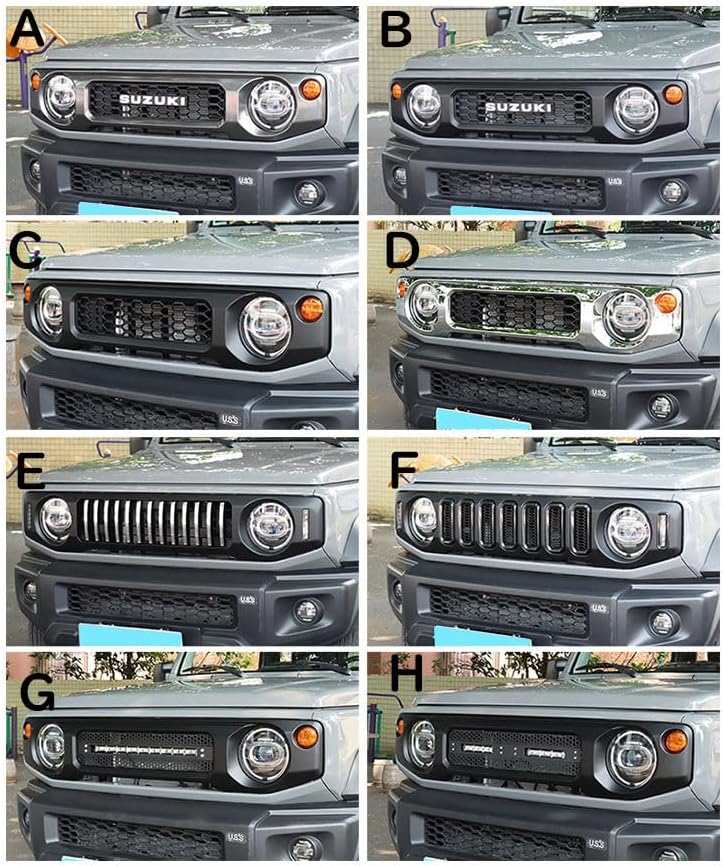 Jimny Nomad JC74 5-дверный Jimny Sierra JB74 Запчасти для Jimny JB64 Передняя решетка радиатора, выполненная своими руками в виде сотовой сетки, черная, простой монтаж, не требующий сверления, Внешние детали, изготовленные на заказ, Аксессуары для одежды jimny NOMADE (C-type), фото 8