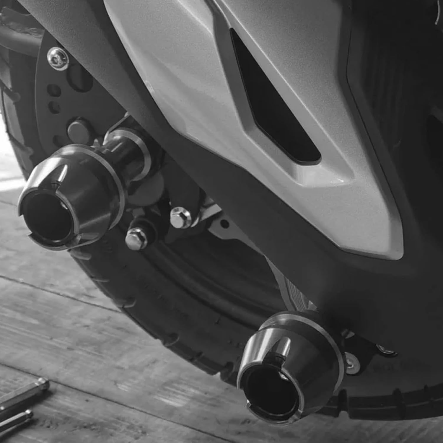 ДЛЯ PCX125 PCX150 PCX160 PCX 125 150 160 pcx125 pcx150 pcx160 2021-2025 2026 Мотоцикл с ЧПУ Переднее колесо Противоударный шар из алюминиевого сплава Выпускная планка двигателя ползунок (синий, переднее колесо) синее переднее колесо, фото 5