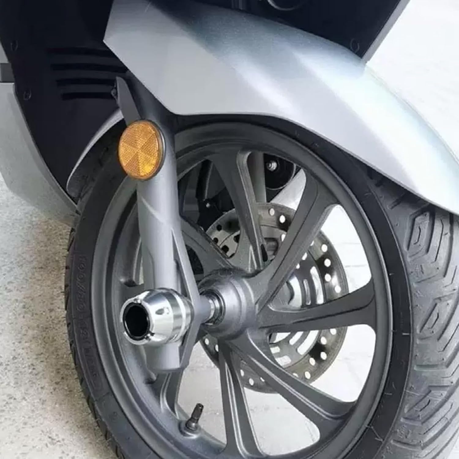 ДЛЯ PCX125 PCX150 PCX160 PCX 125 150 160 pcx125 pcx150 pcx160 2021-2025 2026 Мотоцикл с ЧПУ Переднее колесо Противоударный шар из алюминиевого сплава Выпускная планка двигателя ползунок (синий, переднее колесо) синее переднее колесо, фото 7